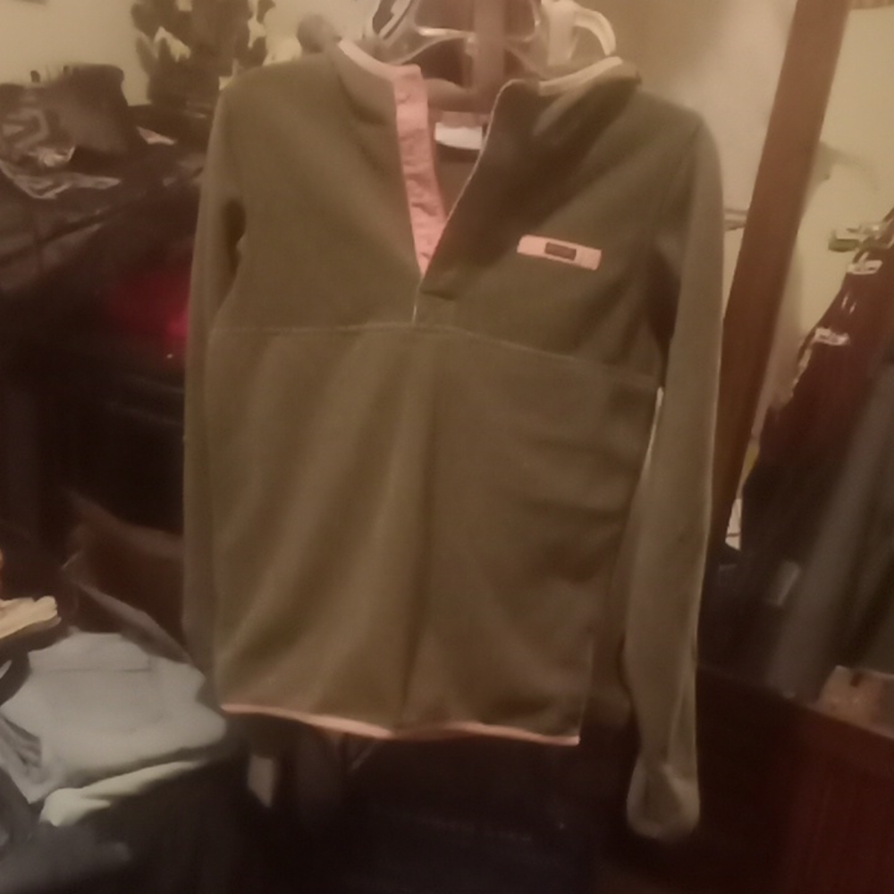 Girls lg 14/16 Columbia sweater grey and pink